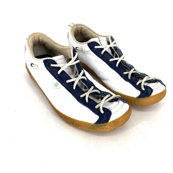 Royal Elastics Shoes - Royal Elastics Blue and White Leather Sneakers Women's Size 6